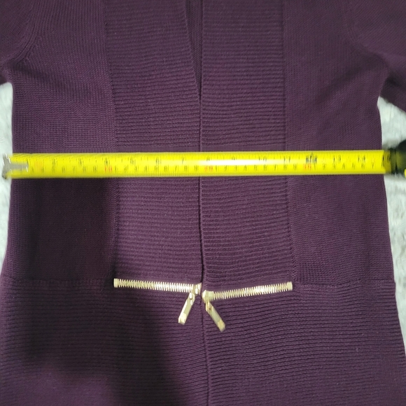 Purple Cardigan with Gold Zippers - Picture 5 of 8